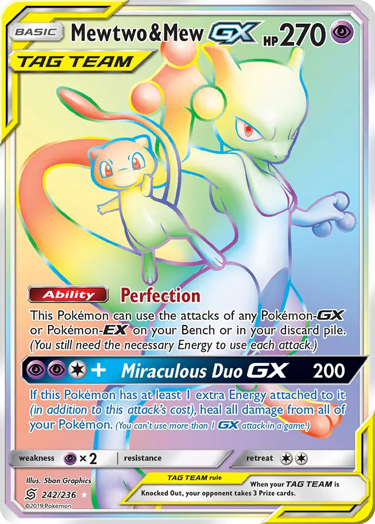 Mewtwo & Mew GX #242 — Unified Minds