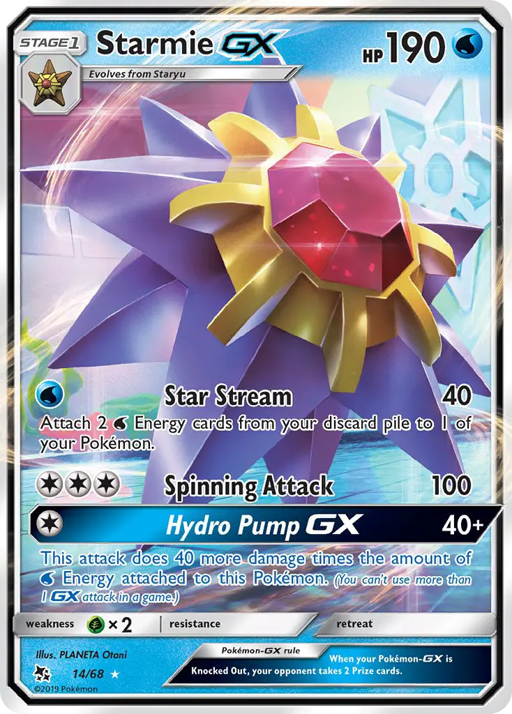 Starmie GX #14 — Hidden Fates