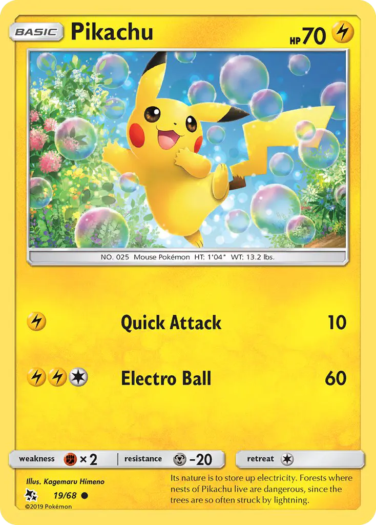 Pikachu #19 — Hidden Fates