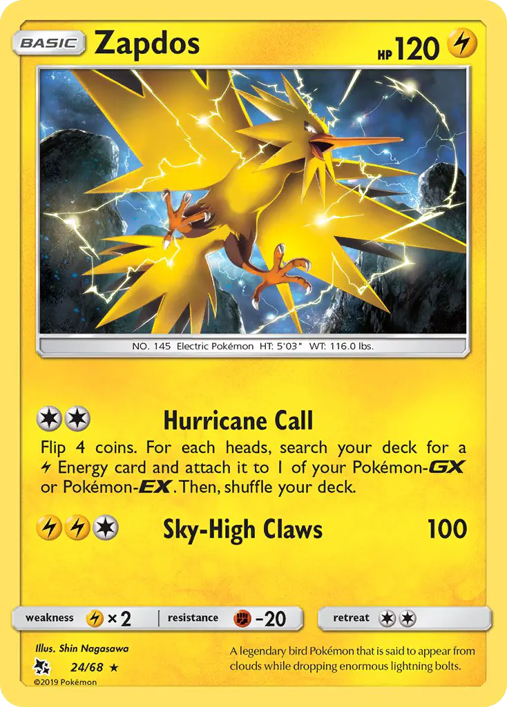 Zapdos #24 — Hidden Fates