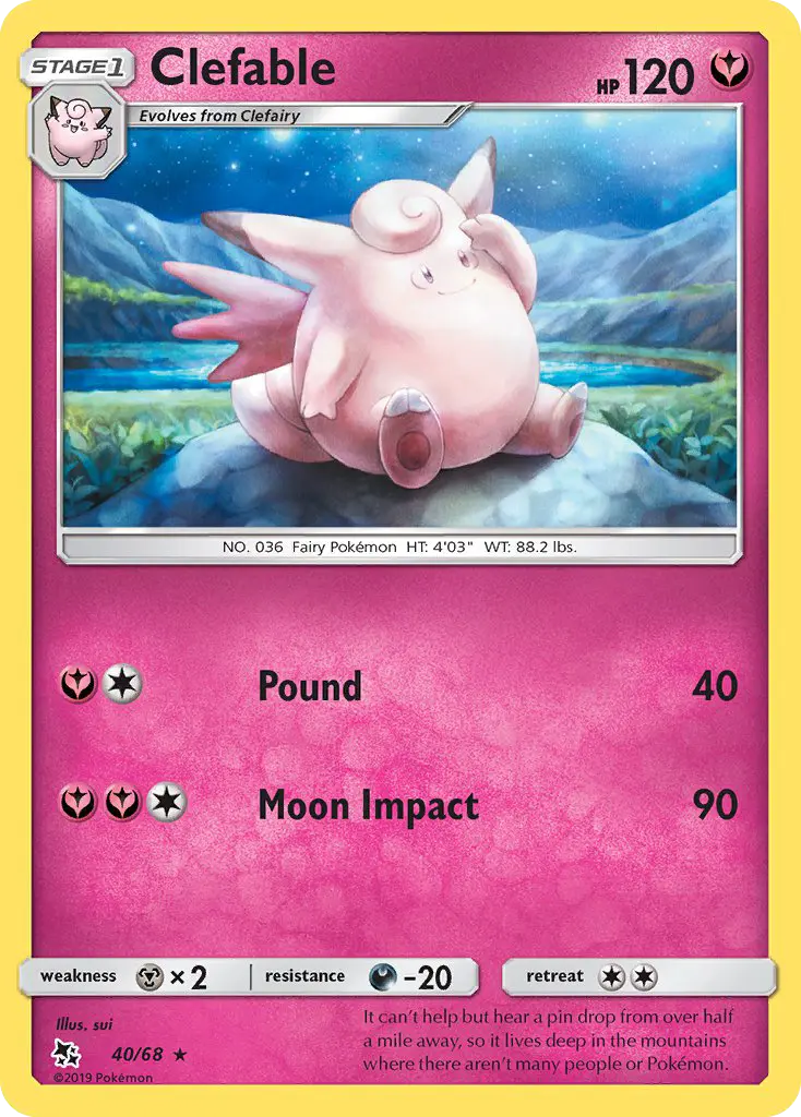 Clefable #40 — Hidden Fates