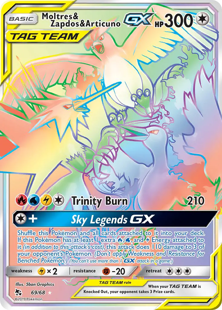 Moltres & Zapdos & Articuno GX #69 — Hidden Fates