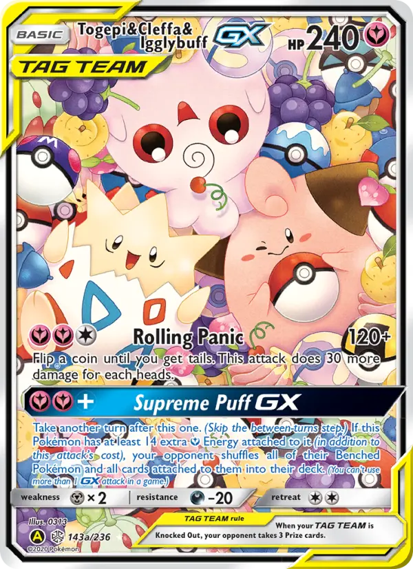 Togepi & Cleffa & Igglybuff GX #143 — Cosmic Eclipse