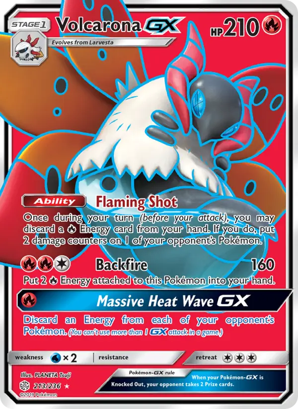 Volcarona GX #213 — Cosmic Eclipse