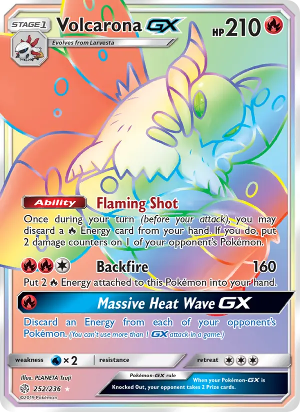 Volcarona GX #252 — Cosmic Eclipse