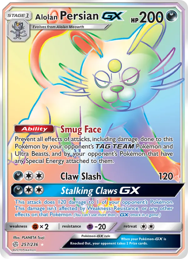 Alolan Persian GX #257 — Cosmic Eclipse