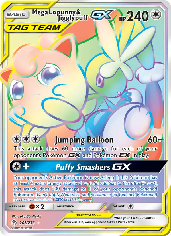 Mega Lopunny & Jigglypuff GX #261 — Cosmic Eclipse