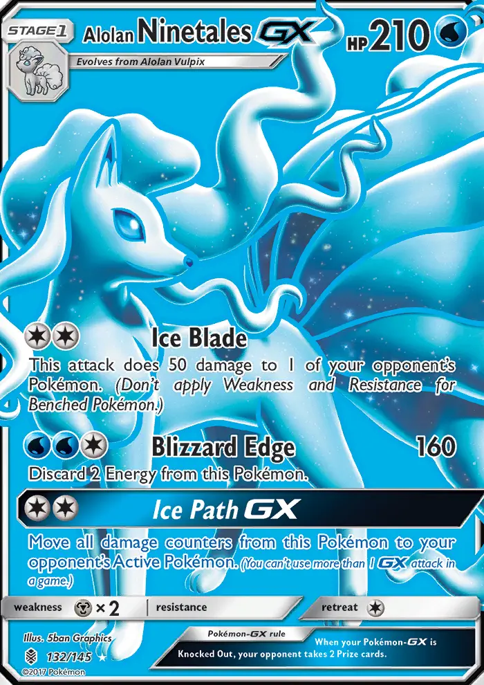 Alolan Ninetales GX #132 — Guardians Rising