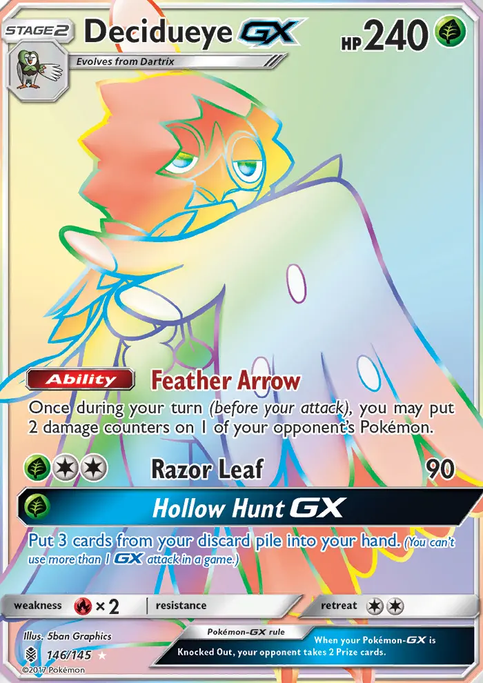 Decidueye GX #146 — Guardians Rising
