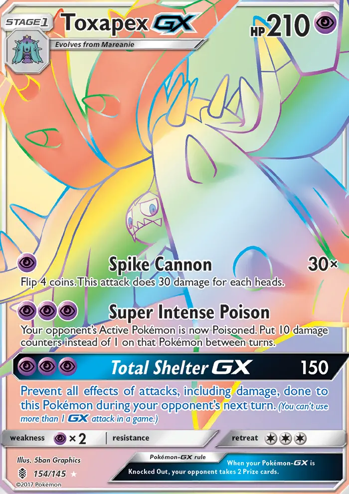 Toxapex GX #154 — Guardians Rising