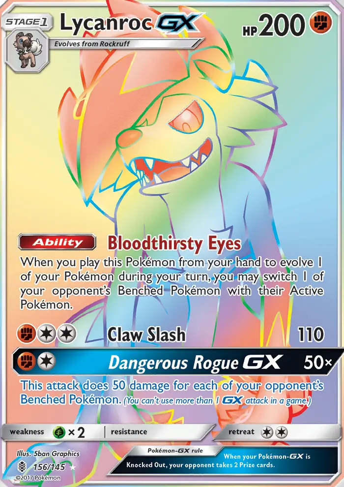 Lycanroc GX #156 — Guardians Rising