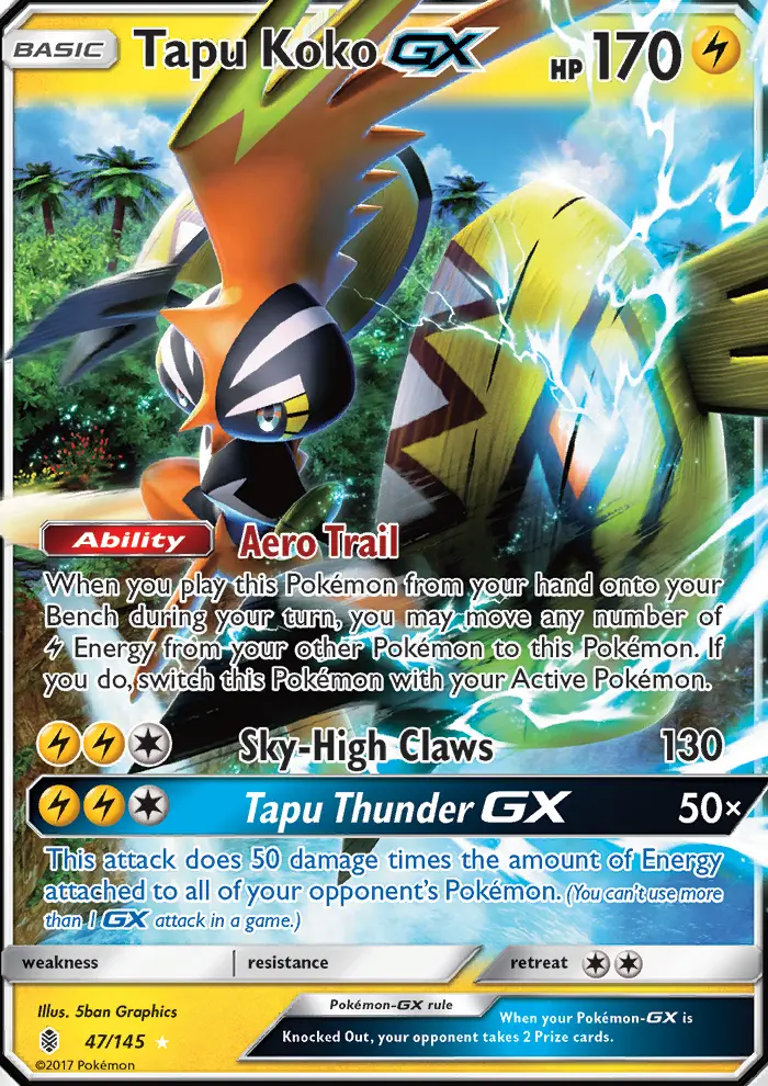 Tapu Koko GX #47 — Guardians Rising