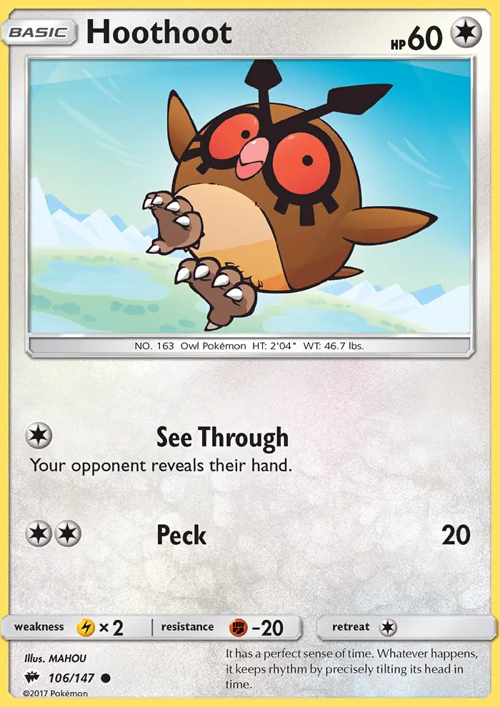 Hoothoot #106 — Burning Shadows