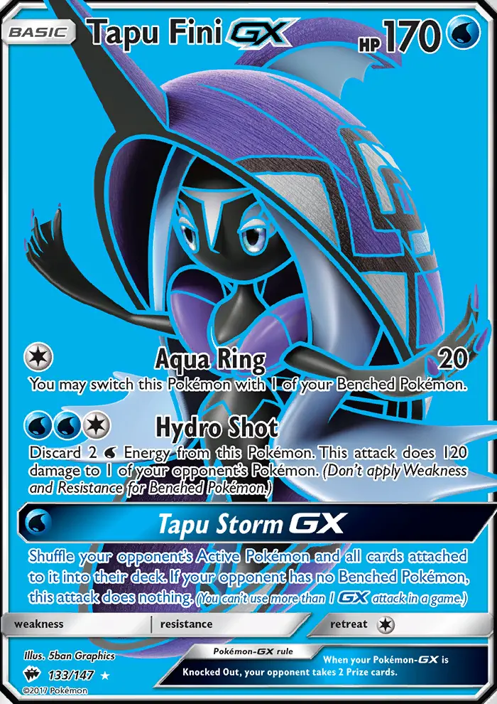 Tapu Fini GX #133 — Burning Shadows