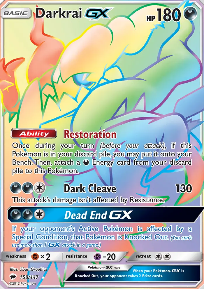 Darkrai GX #158 — Burning Shadows