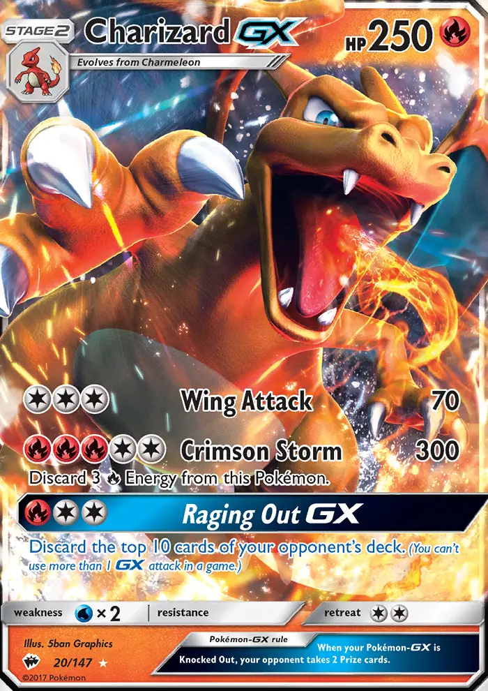 Charizard GX #20 — Burning Shadows