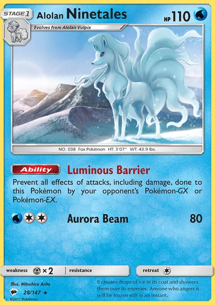 Alolan Ninetales #28 — Burning Shadows