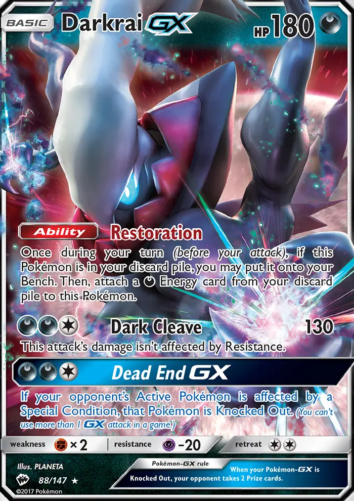 Darkrai GX #88 — Burning Shadows