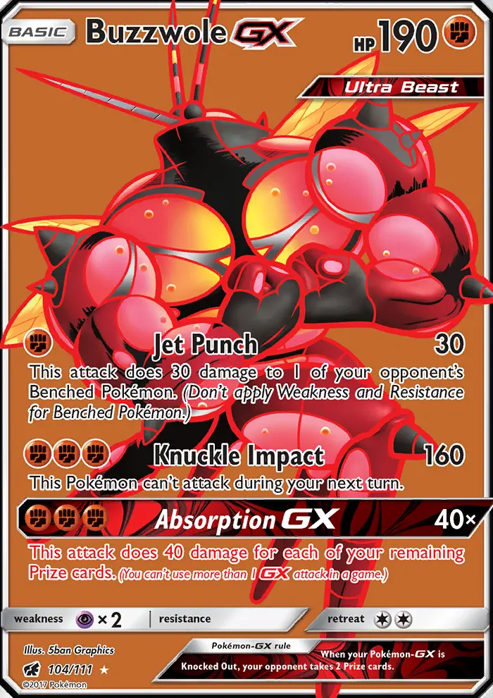 Buzzwole GX #104 — Crimson Invasion