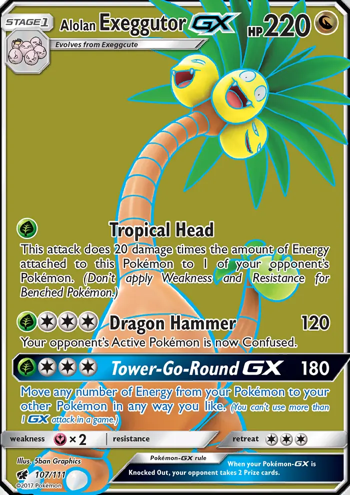 Alolan Exeggutor GX #107 — Crimson Invasion