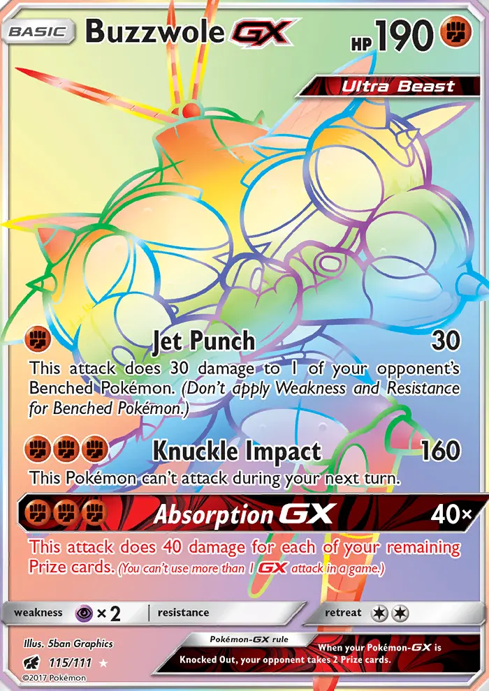Buzzwole GX #115 — Crimson Invasion