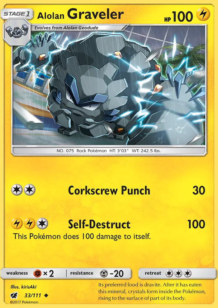 Alolan Graveler #33 — Crimson Invasion
