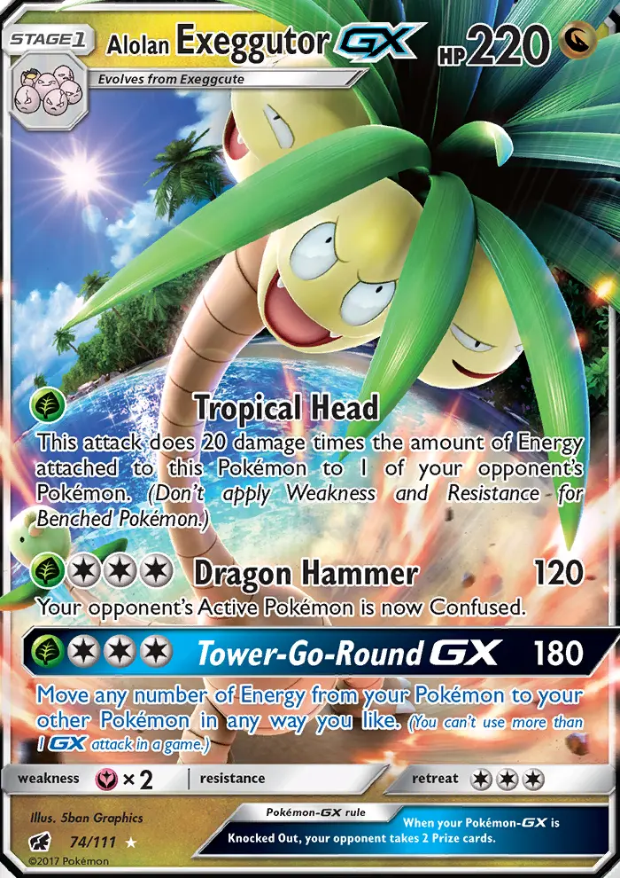 Alolan Exeggutor GX #74 — Crimson Invasion