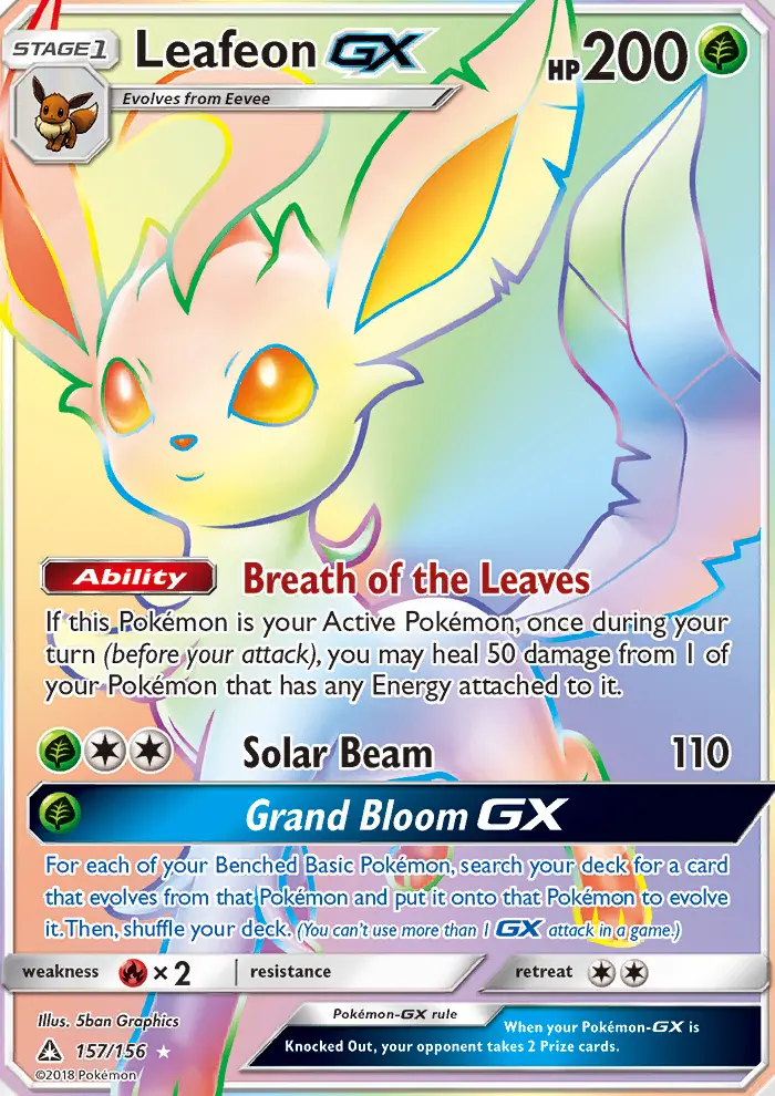 Leafeon GX #157 — Ultra Prism