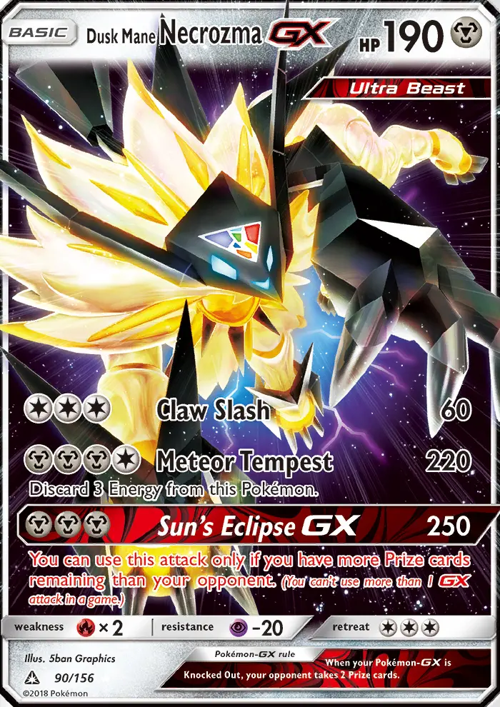 Dusk Mane Necrozma GX #90 — Ultra Prism