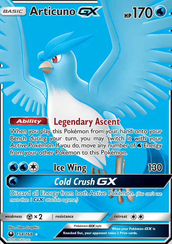 Articuno GX #154 — Celestial Storm