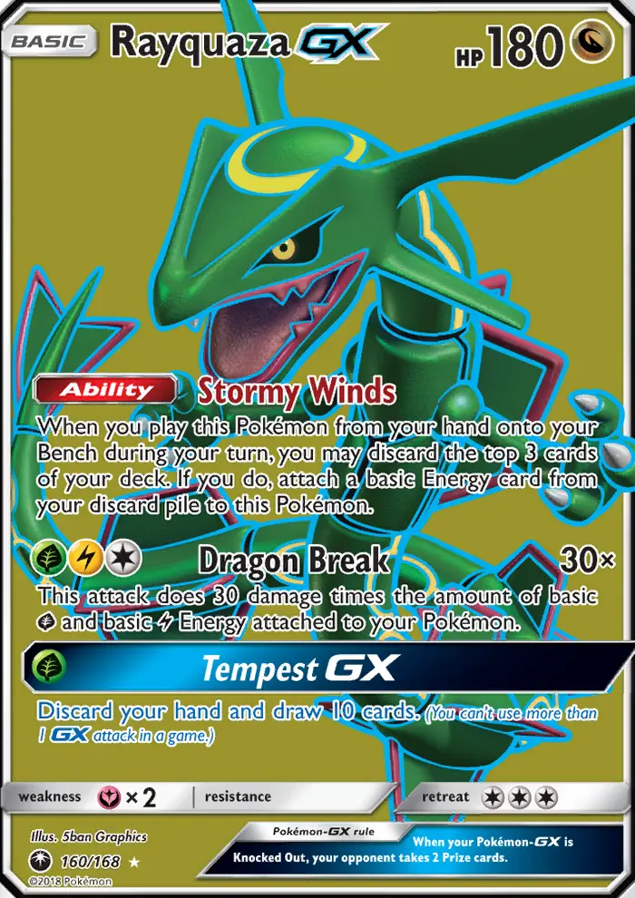 Rayquaza GX #160 — Celestial Storm