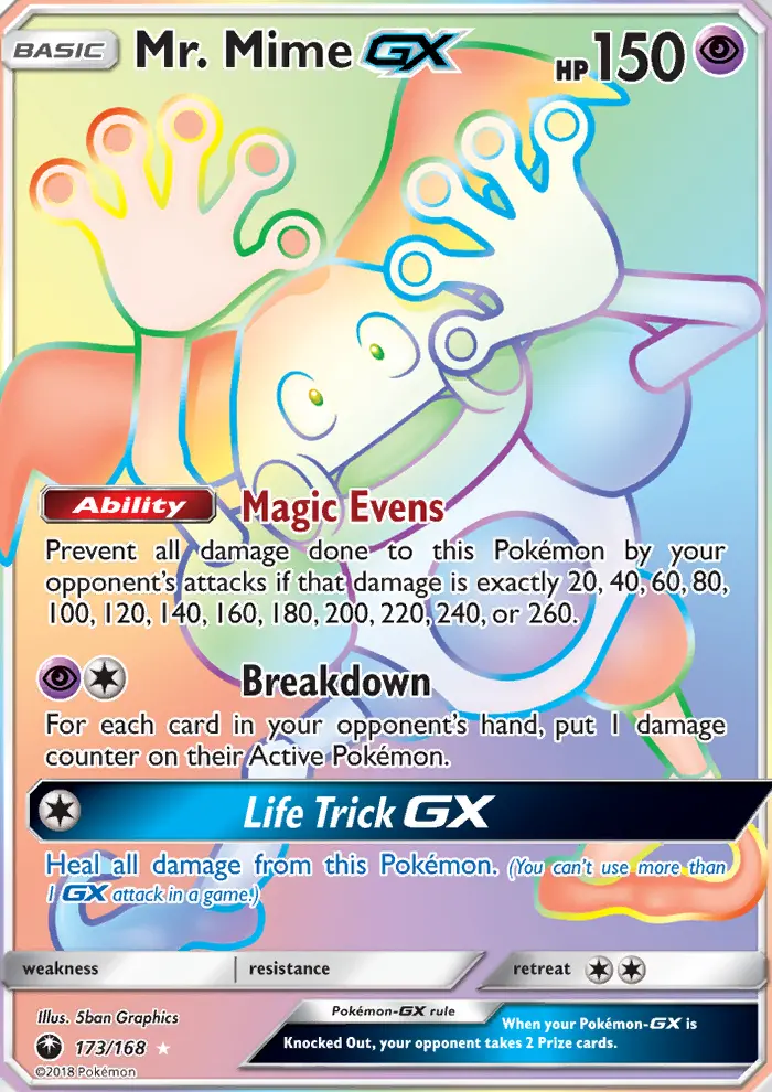 Mr. Mime GX #173 — Celestial Storm