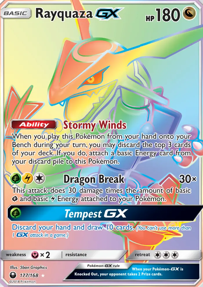 Rayquaza GX #177 — Celestial Storm