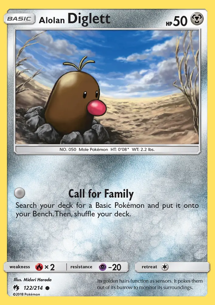 Alolan Diglett #122 — Lost Thunder