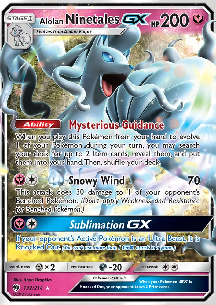 Alolan Ninetales GX #132 — Lost Thunder