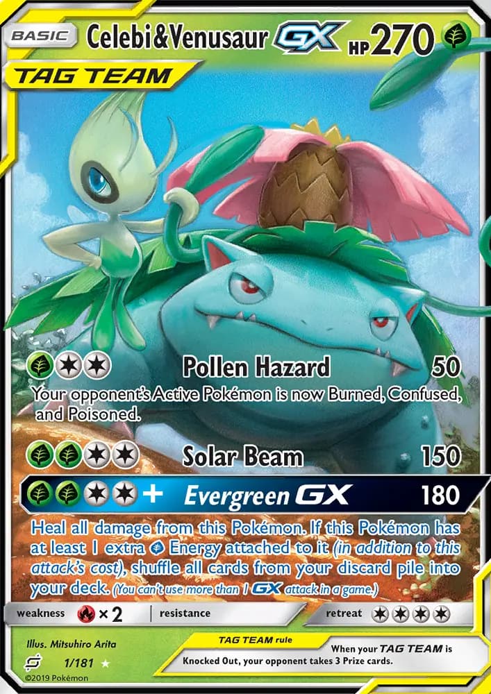 Celebi & Venusaur GX #1 — Team Up
