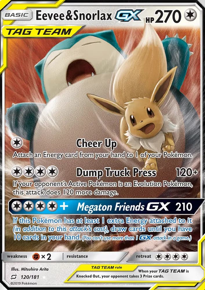 Eevee & Snorlax GX #120 — Team Up