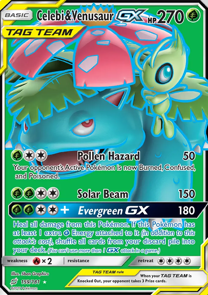 Celebi & Venusaur GX #159 — Team Up