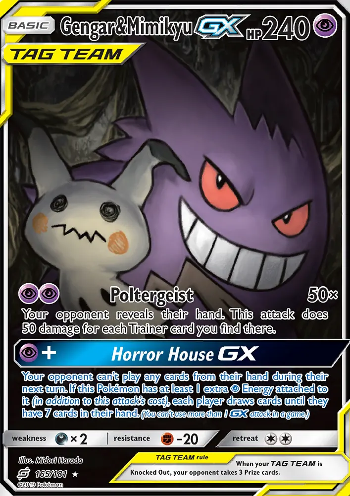 Gengar & Mimikyu GX #165 — Team Up