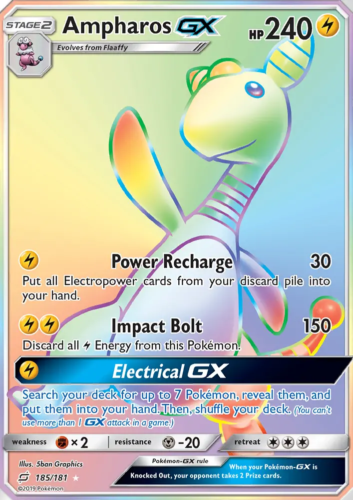 Ampharos GX #185 — Team Up