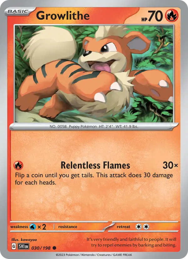 Growlithe #030 — Scarlet & Violet