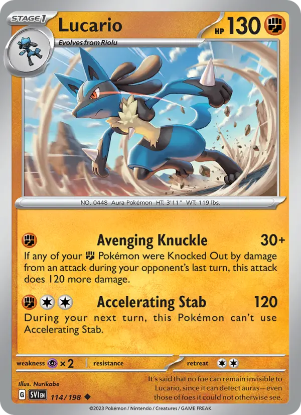 Lucario #114 — Scarlet & Violet