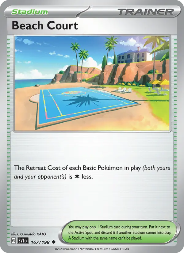 Beach Court #167 — Scarlet & Violet