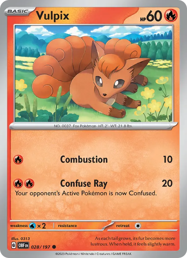 Vulpix #028 — Obsidian Flames