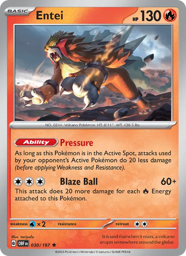 Entei #030 — Obsidian Flames