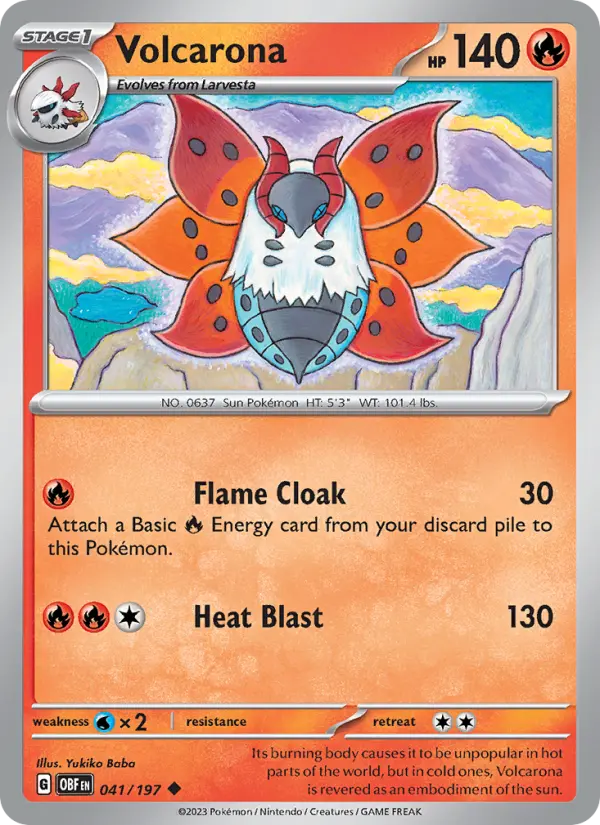 Volcarona #041 — Obsidian Flames