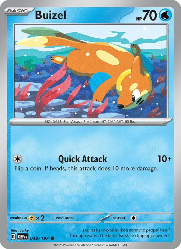 Buizel #048 — Obsidian Flames