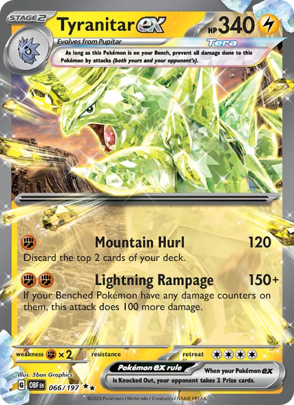 Tyranitar ex #066 — Obsidian Flames