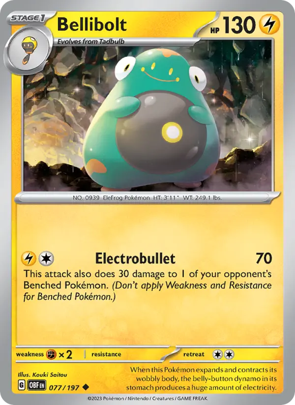 Bellibolt #077 — Obsidian Flames