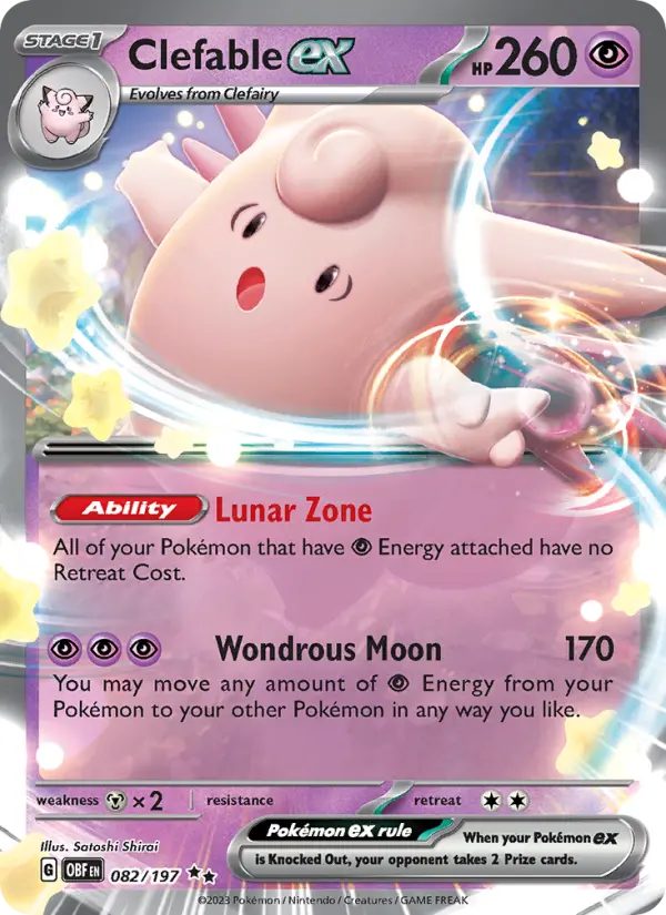 Clefable ex #082 — Obsidian Flames